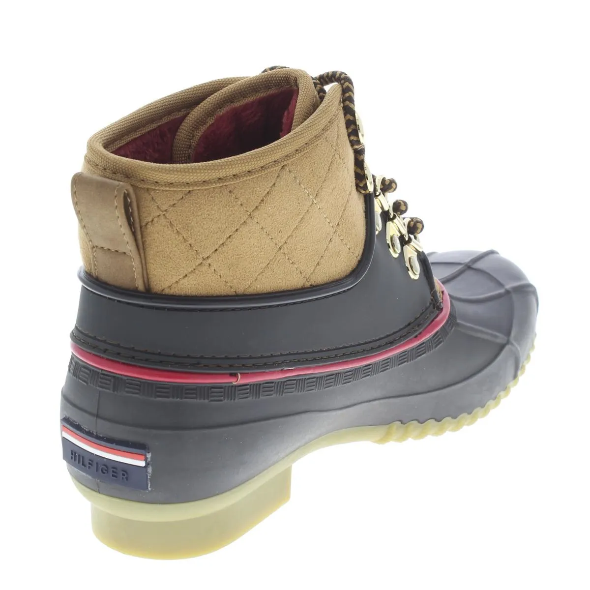 Rinah Womens Ankle Lace Up Rain Boots