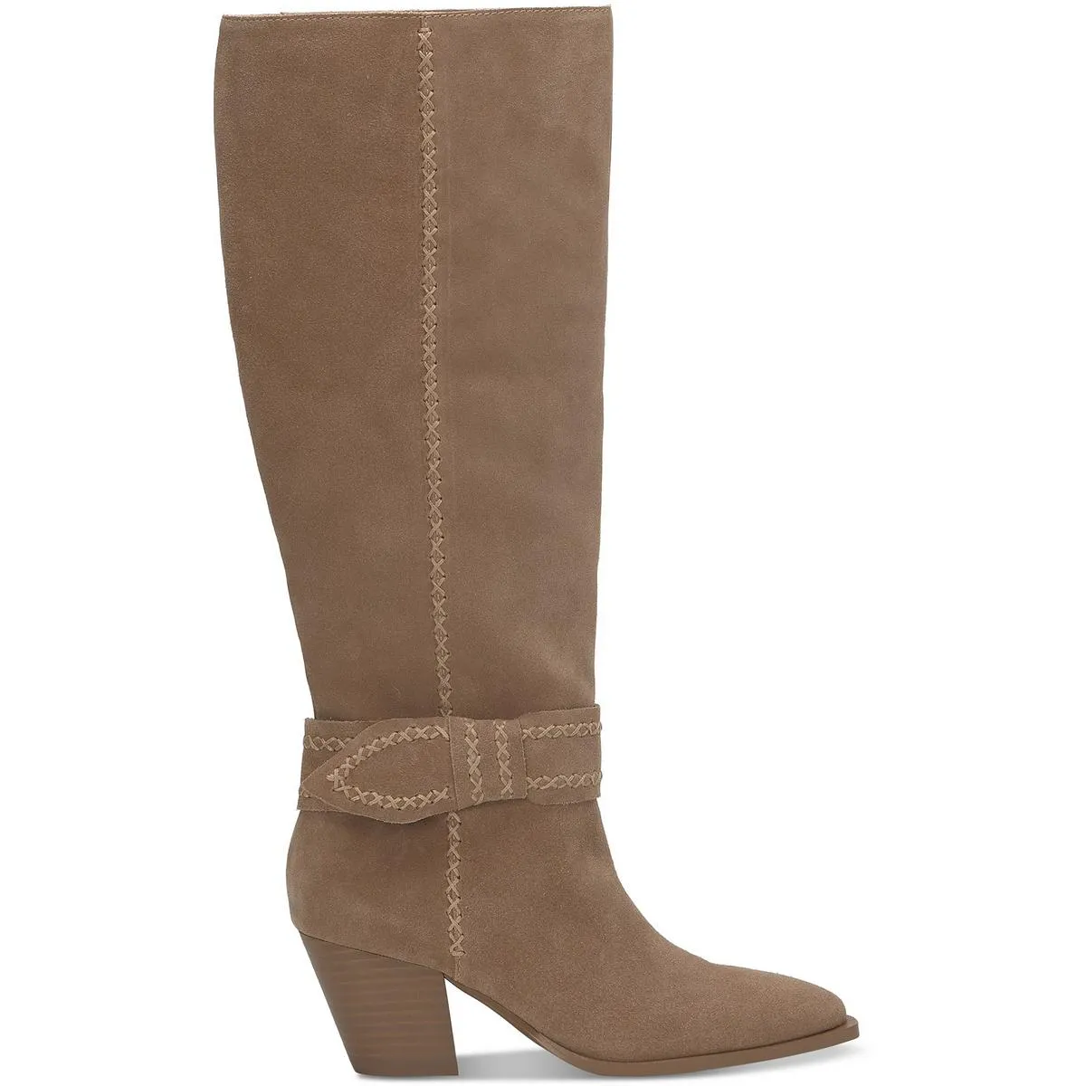 RISVIN Womens Stretch Leather Knee-High Boots
