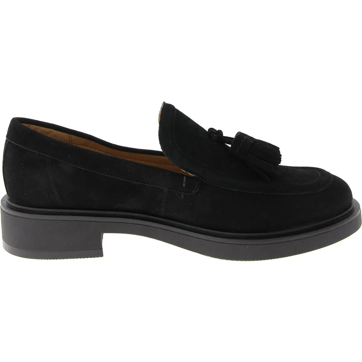 Roker Womens Suede Block Heel Loafers