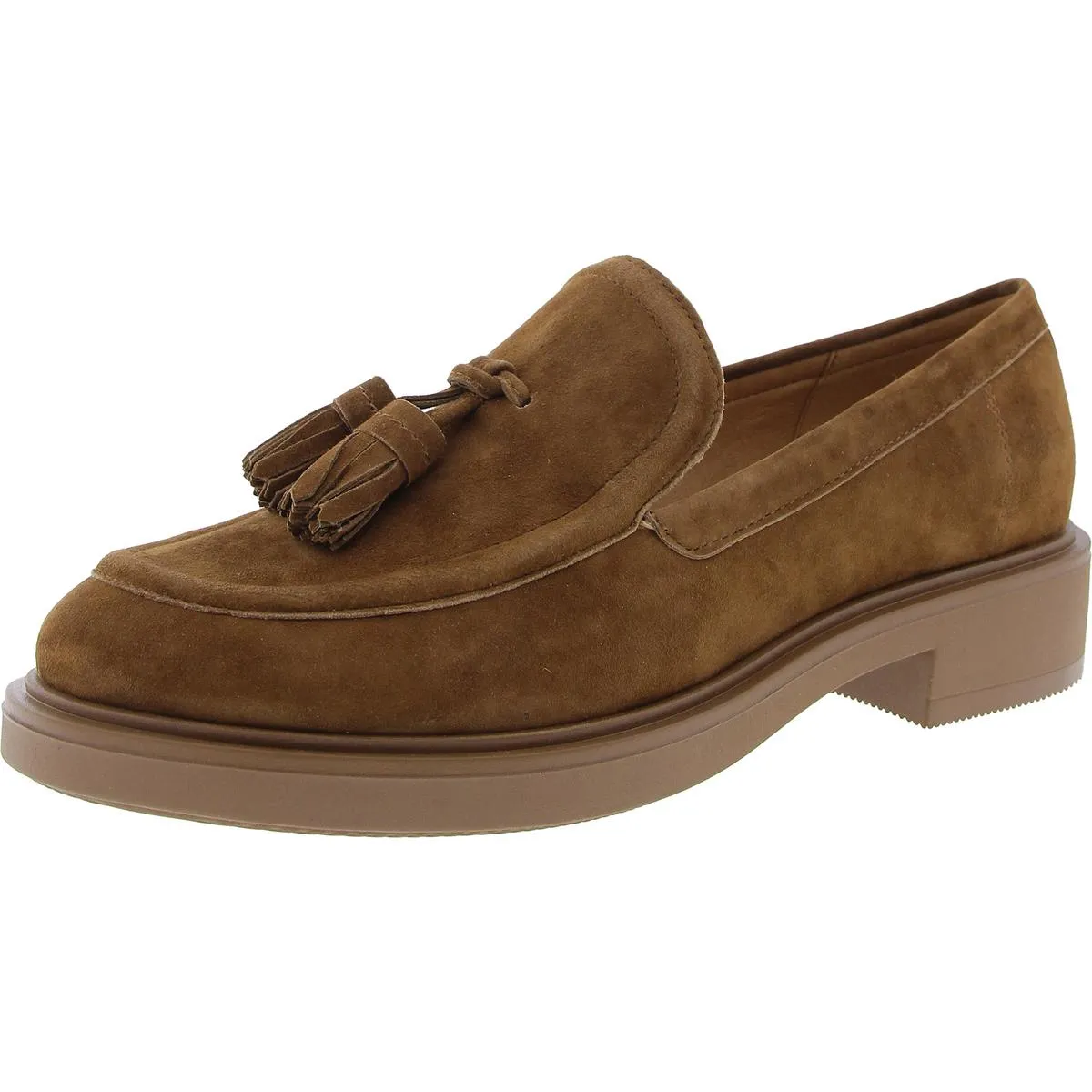 Roker Womens Suede Block Heel Loafers