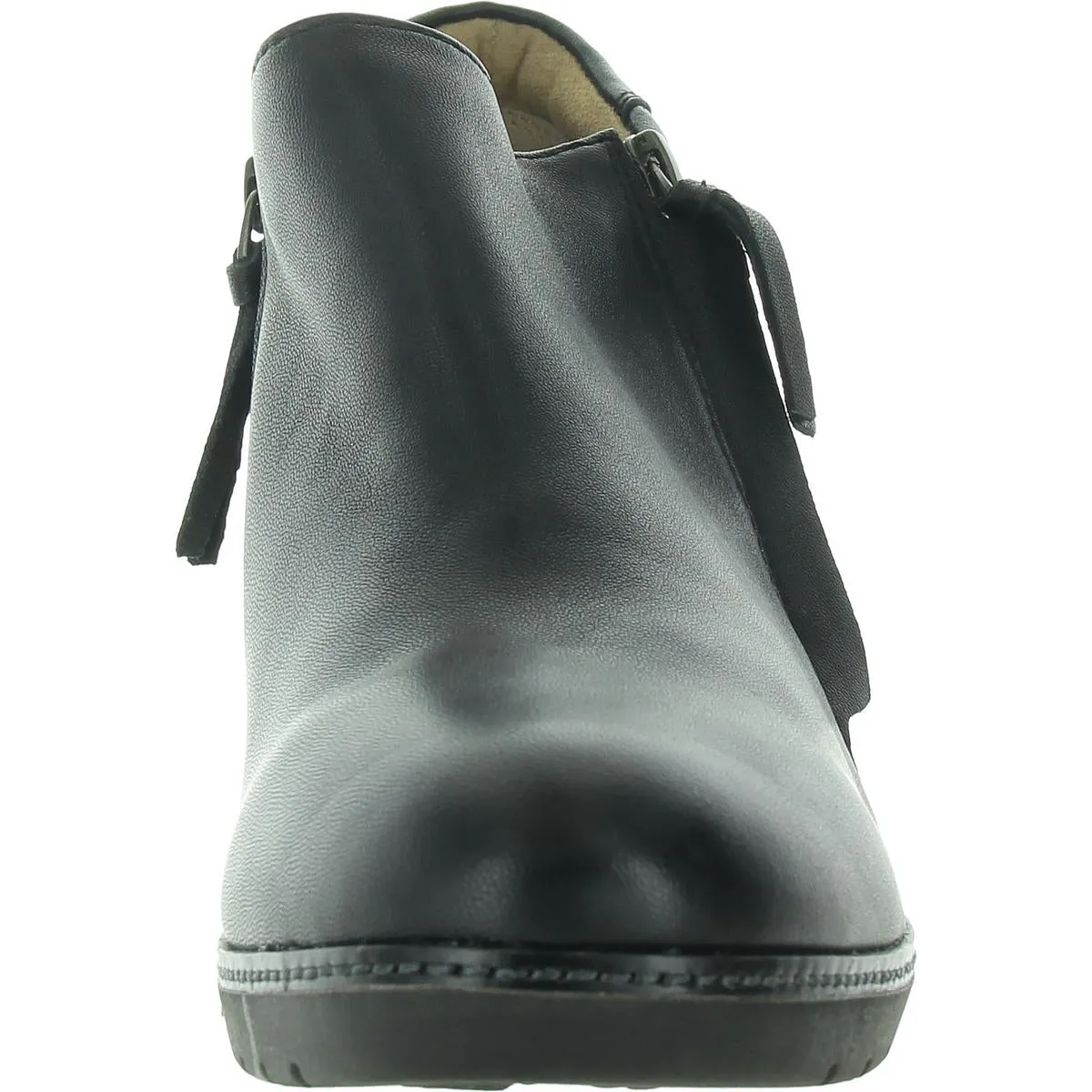 Rylee Womens Zipper Leather Ankle Boots