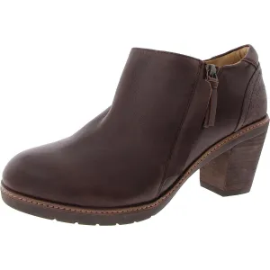 Rylee Womens Zipper Leather Ankle Boots