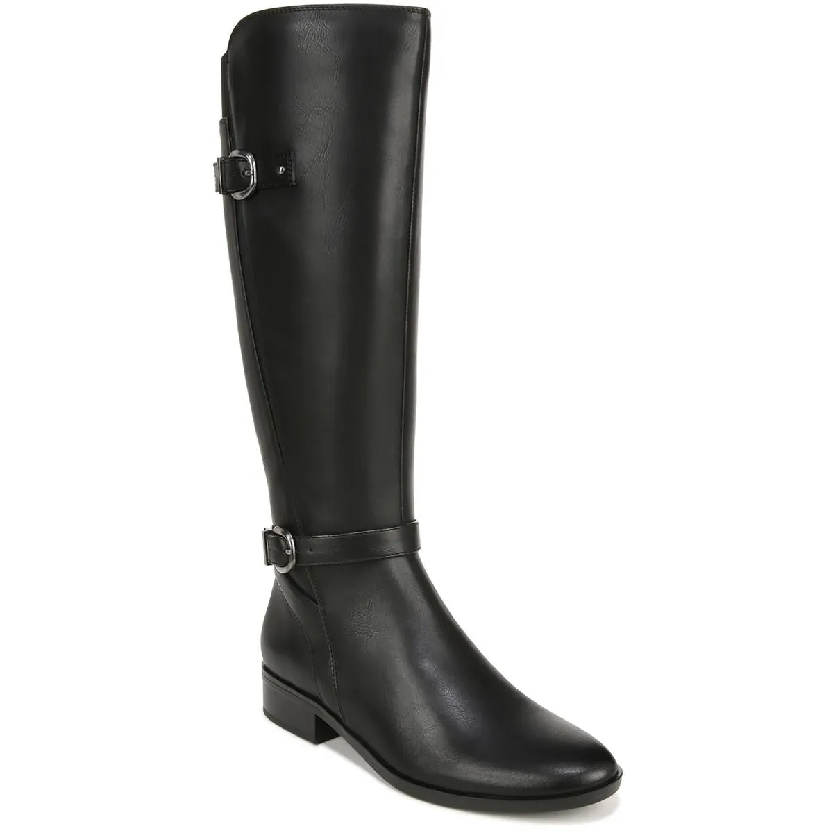 Sahara Womens Faux Leather Belted Knee-High Boots