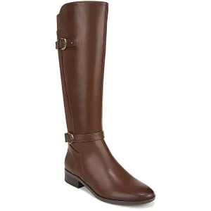 Sahara Womens Faux Leather Belted Knee-High Boots