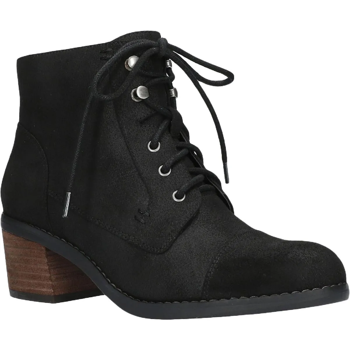 Sarina Womens Padded Insole Ankle Combat & Lace-up Boots