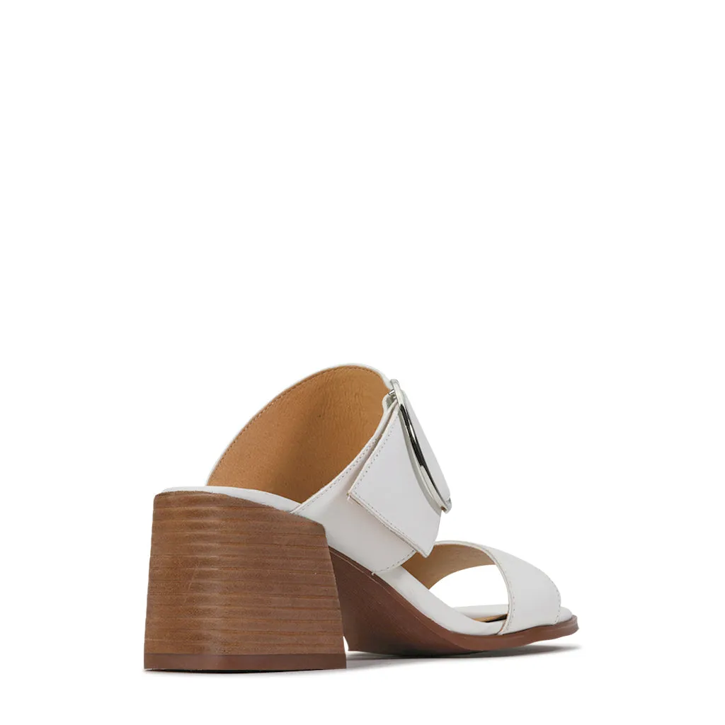 SART LEATHER DOUBLE STRAP MULE SANDAL