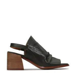 SARTORE LEATHER SLING-BACK HEELED SANDAL