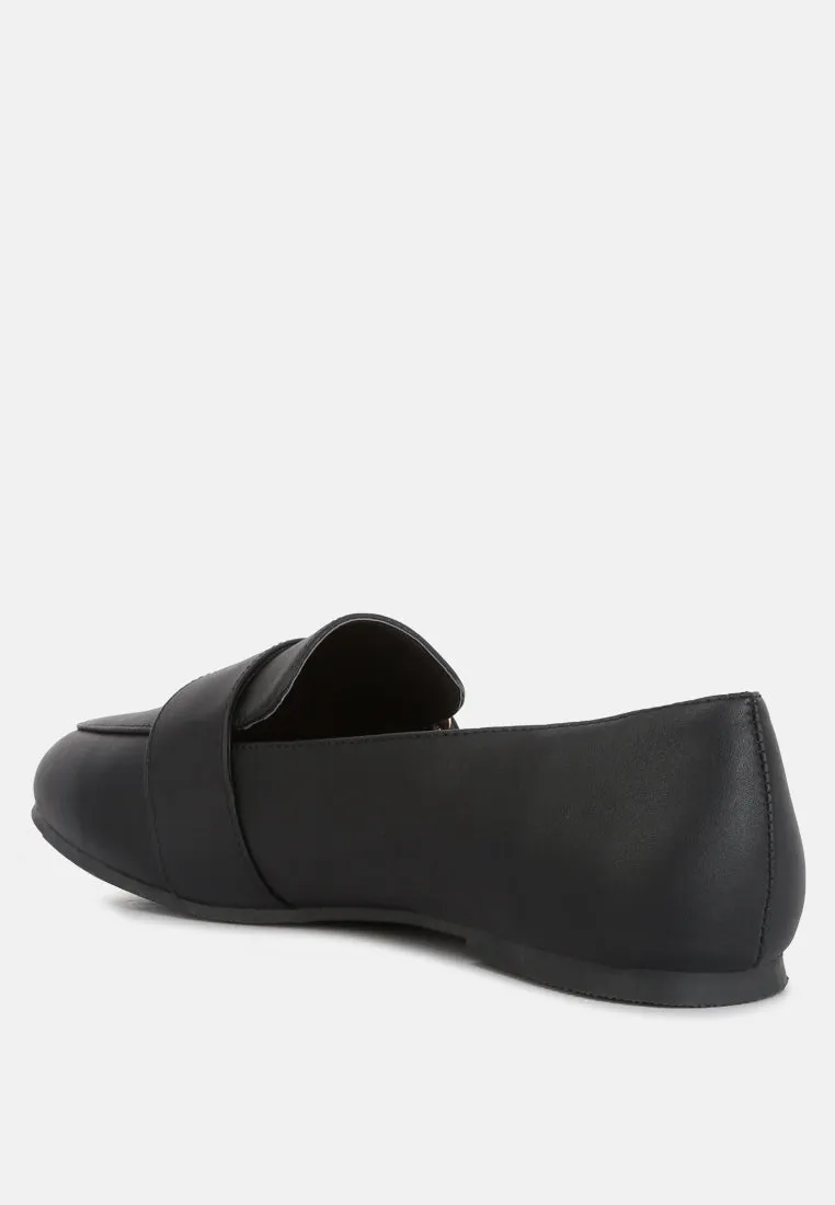 saskia pin buckle detail loafers