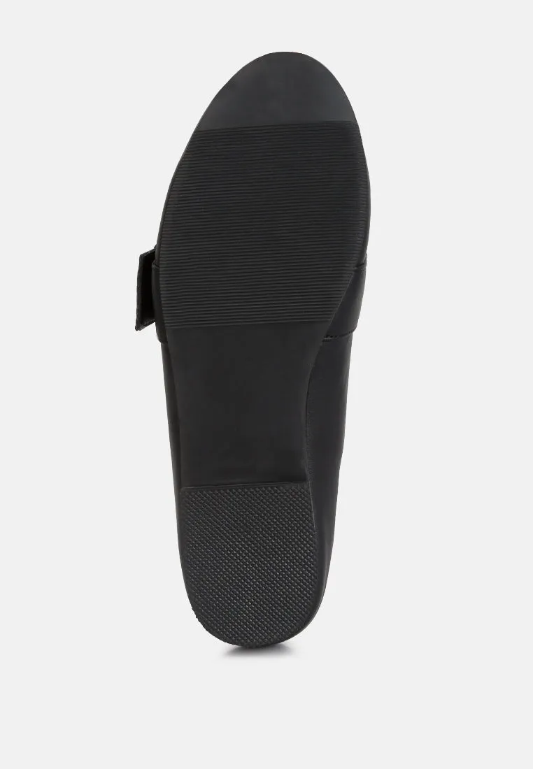 saskia pin buckle detail loafers