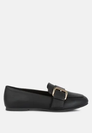 saskia pin buckle detail loafers