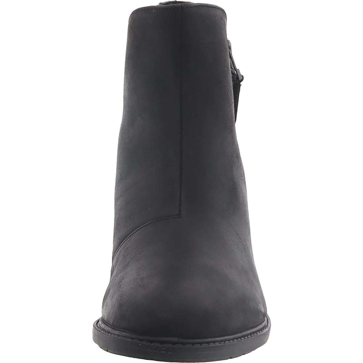 Scene Zip Womens Leather Almond Toe Ankle Boots