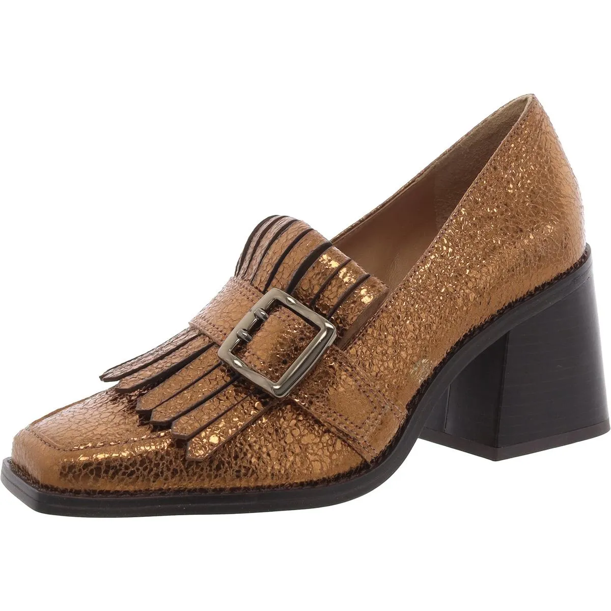 Sedna Womens Leather Square Toe Loafers