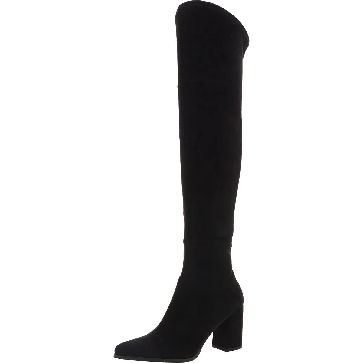 SELORA Womens Block Heel Suede Over-The-Knee Boots