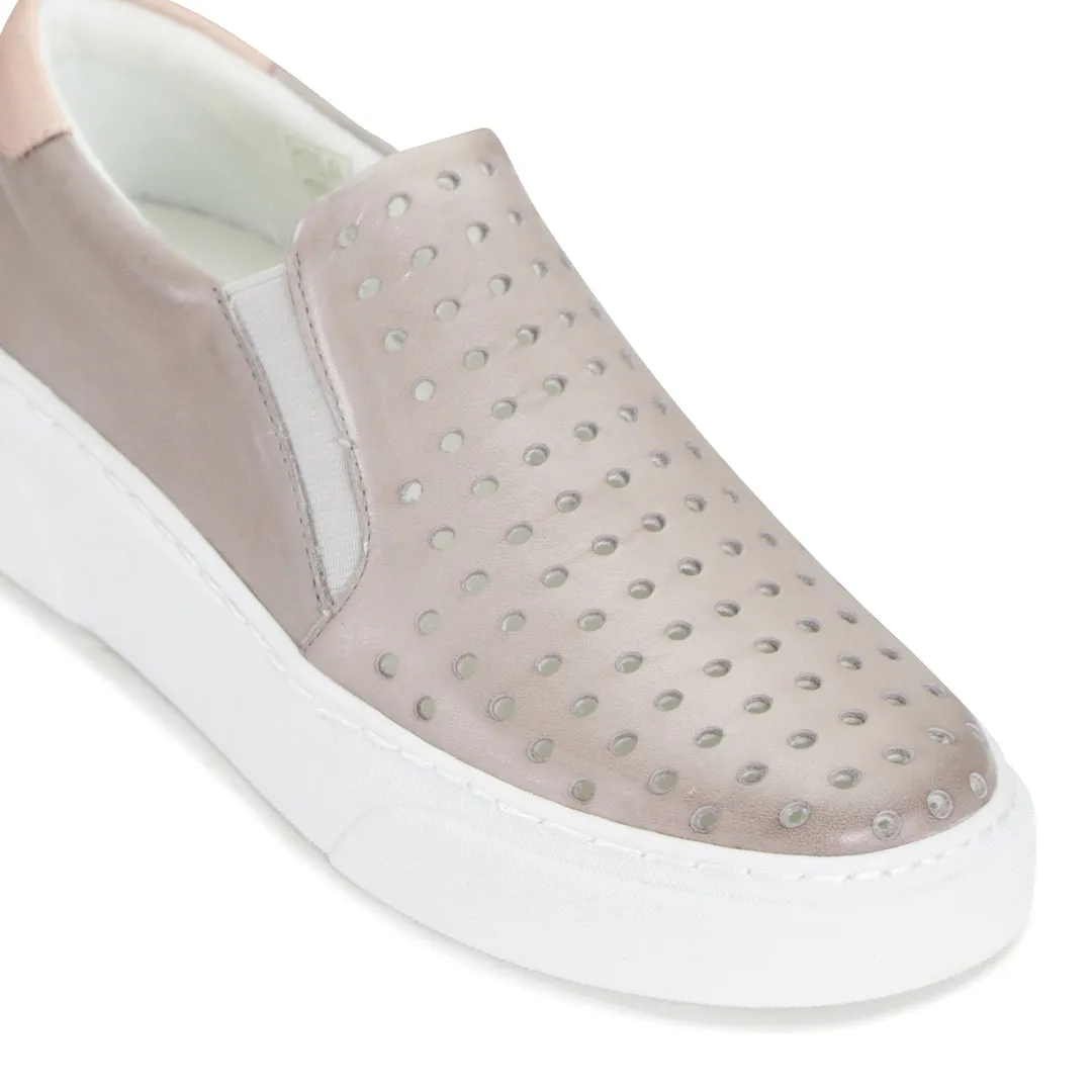 SERVED LEATHER SNEAKERS