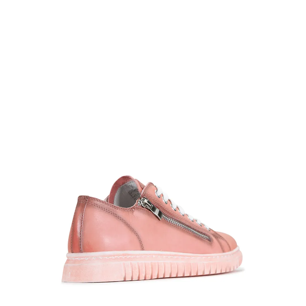 SHADES LEATHER ZIPPER SNEAKER