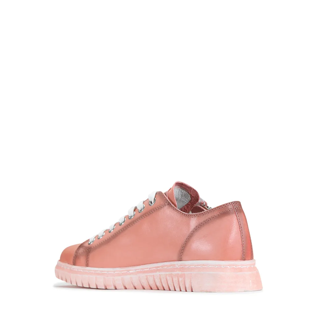 SHADES LEATHER ZIPPER SNEAKER