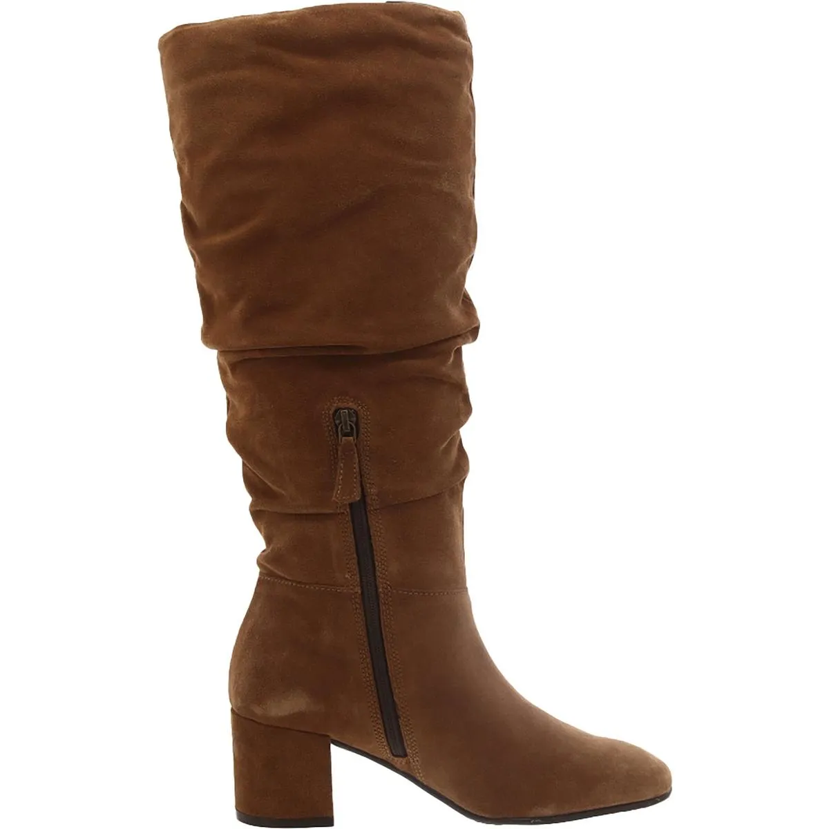 Sheer Slouch Womens Suede Solid Mid-Calf Boots