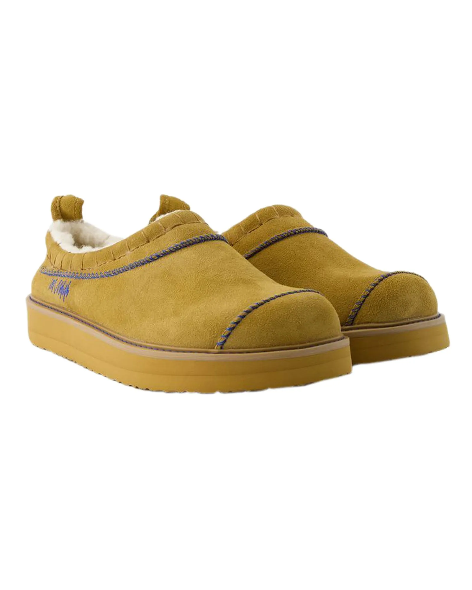 Slides Slip On - Ader Error - Leather - Camel