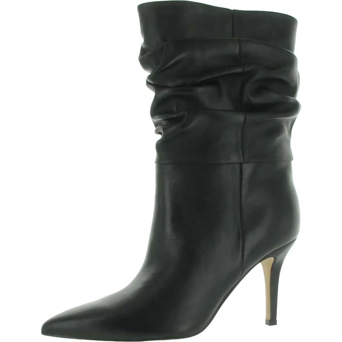 Slouch Womens Pull On Stiletto Mid-Calf Boots