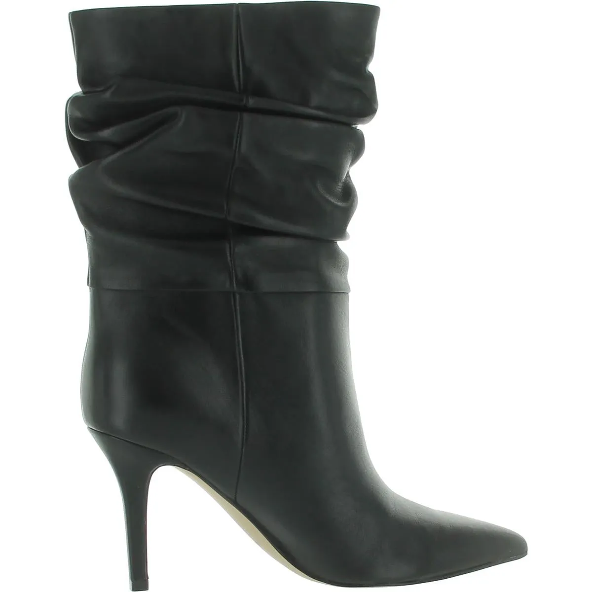 Slouch Womens Pull On Stiletto Mid-Calf Boots