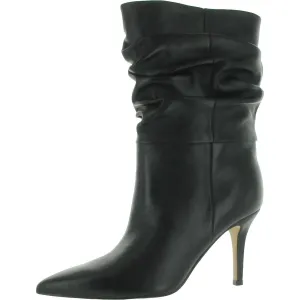 Slouch Womens Pull On Stiletto Mid-Calf Boots