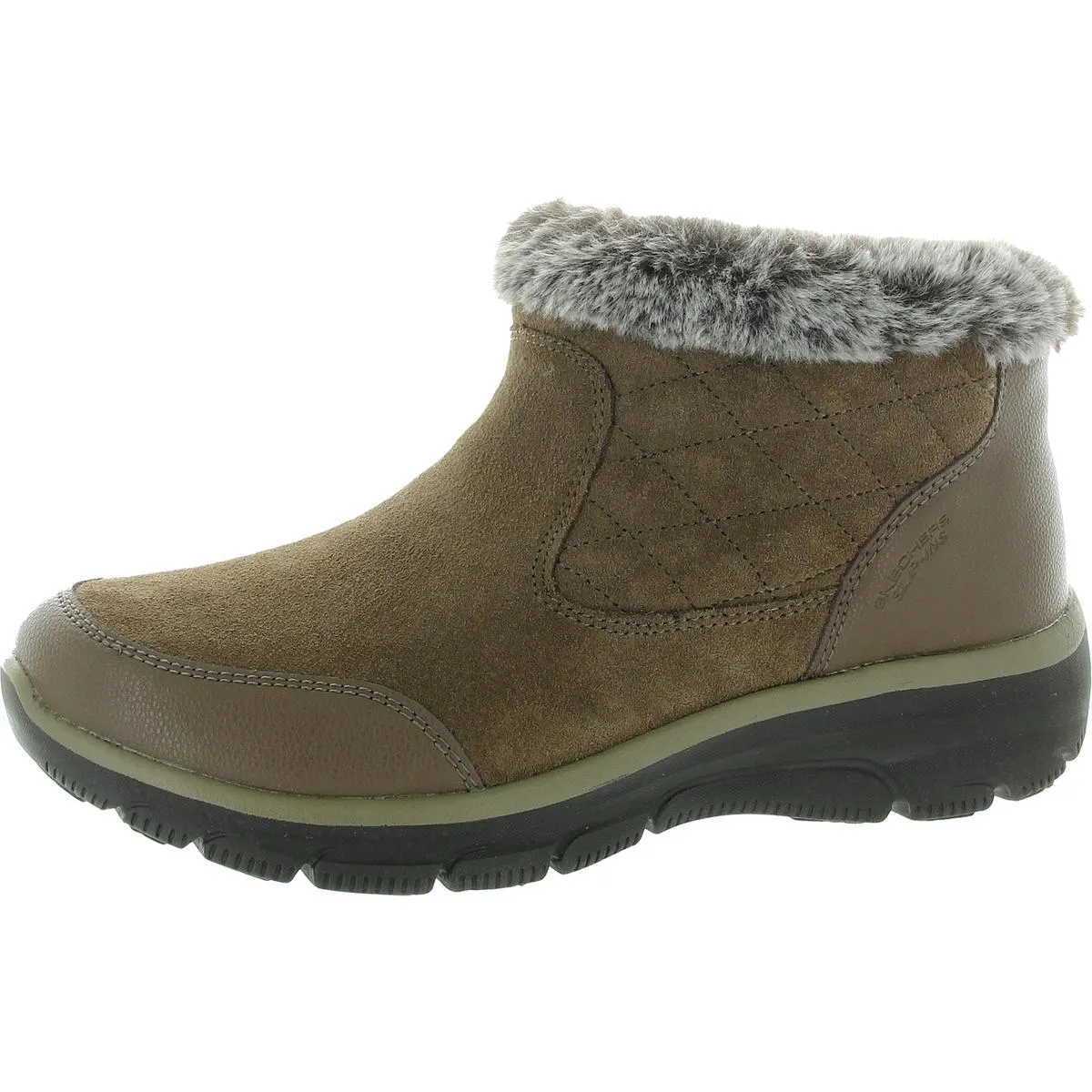 Small Towns Womens Faux Fur Lined Leather Winter & Snow Boots