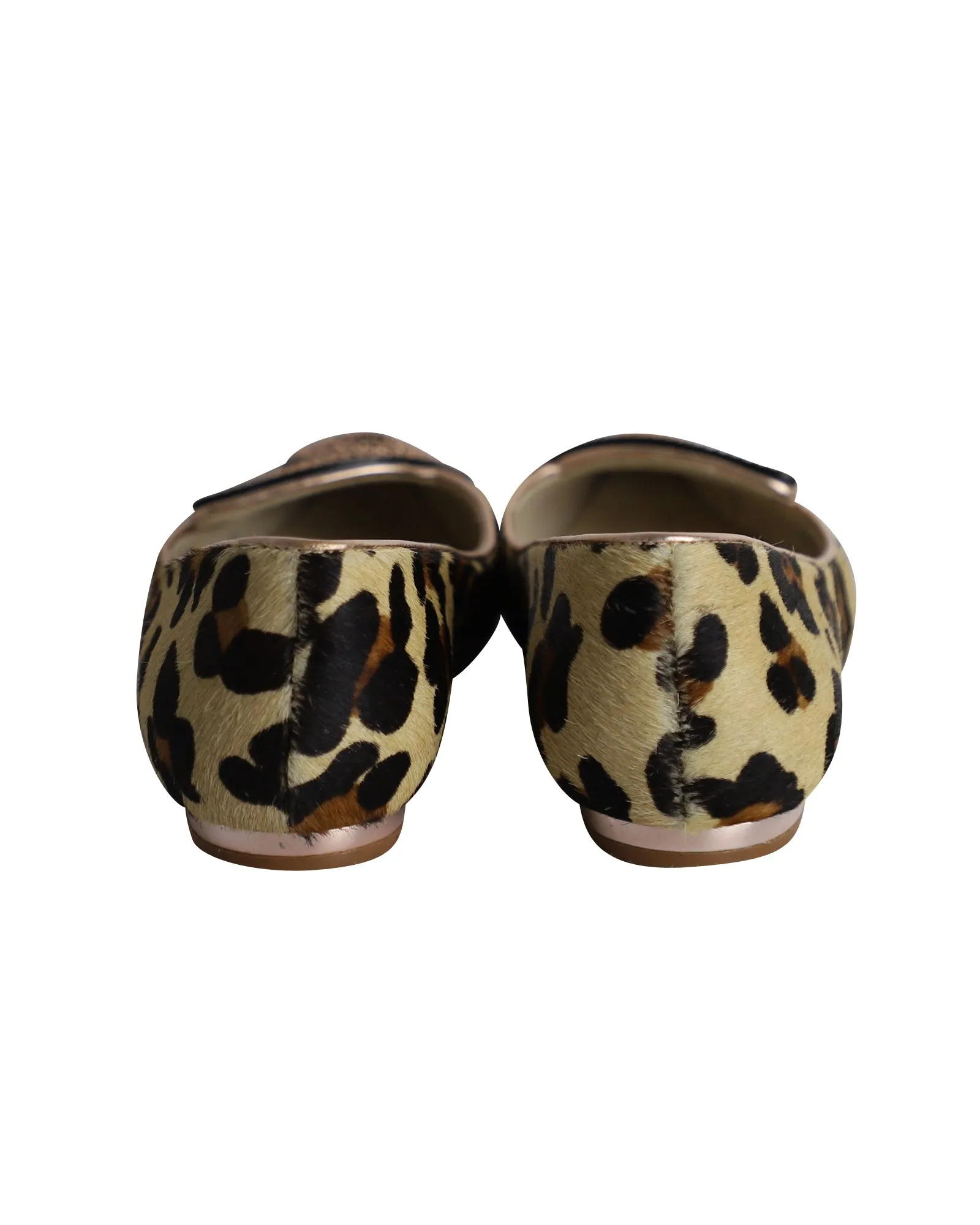 Sophia Webster Bibi Butterfly Ballet Flats in Animal Print Pony Hair