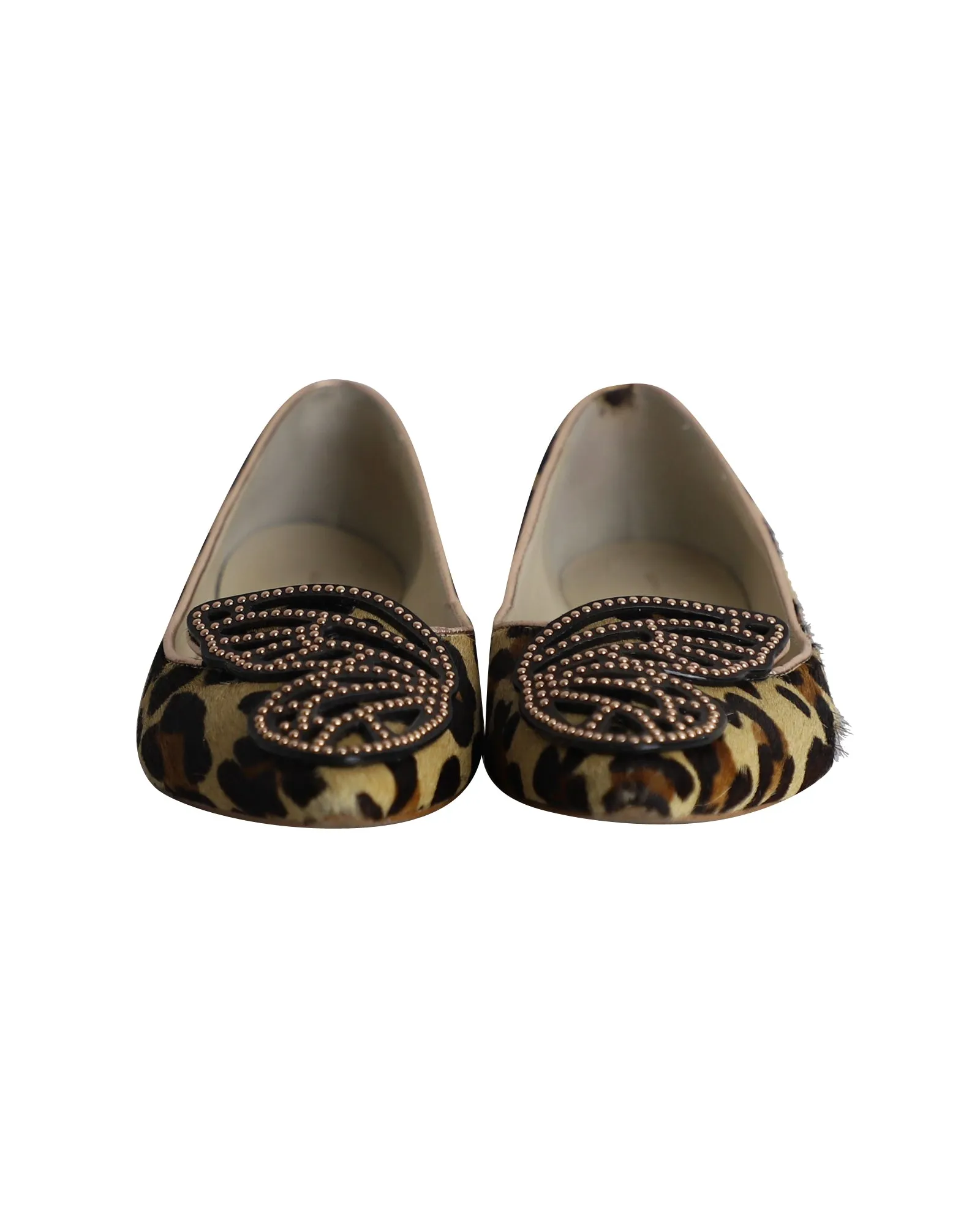 Sophia Webster Bibi Butterfly Ballet Flats in Animal Print Pony Hair