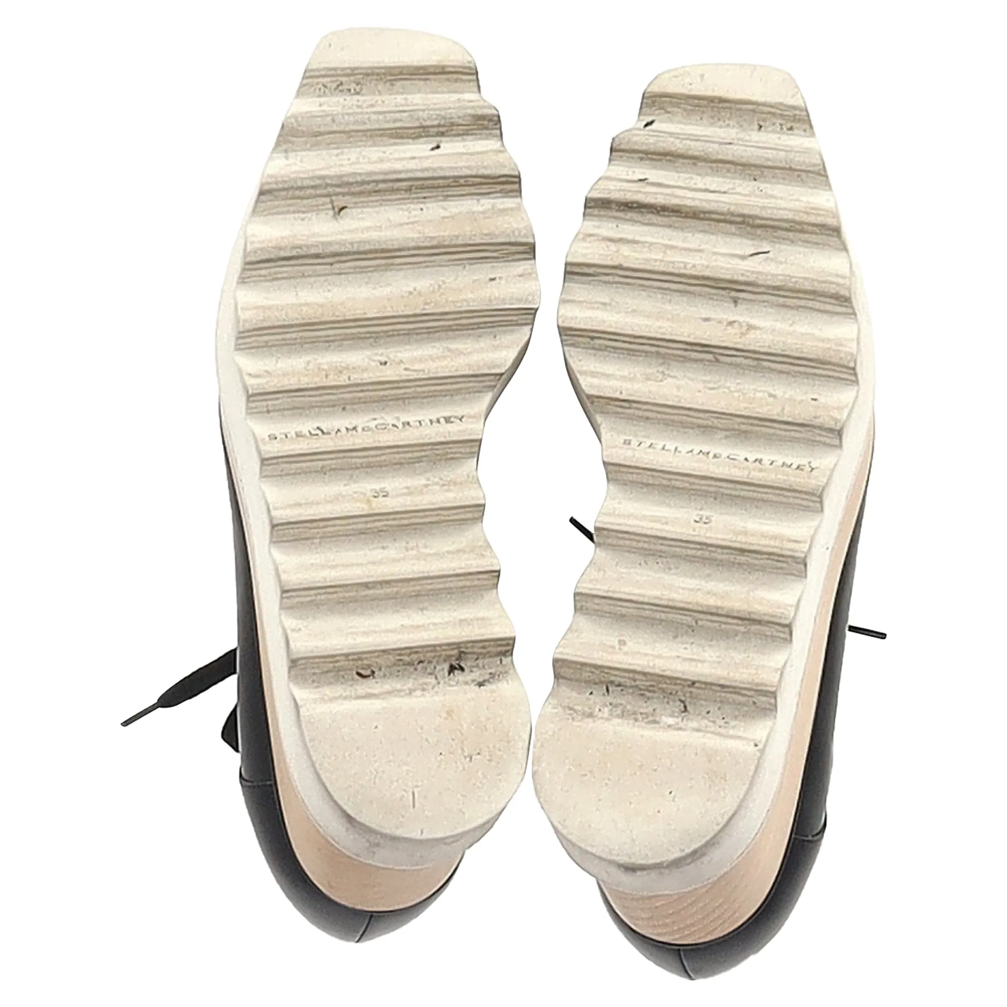 Stella McCartney Elyse Platform Derby Sneakers in Black Faux Leather