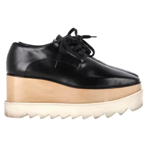 Stella McCartney Elyse Platform Derby Sneakers in Black Faux Leather