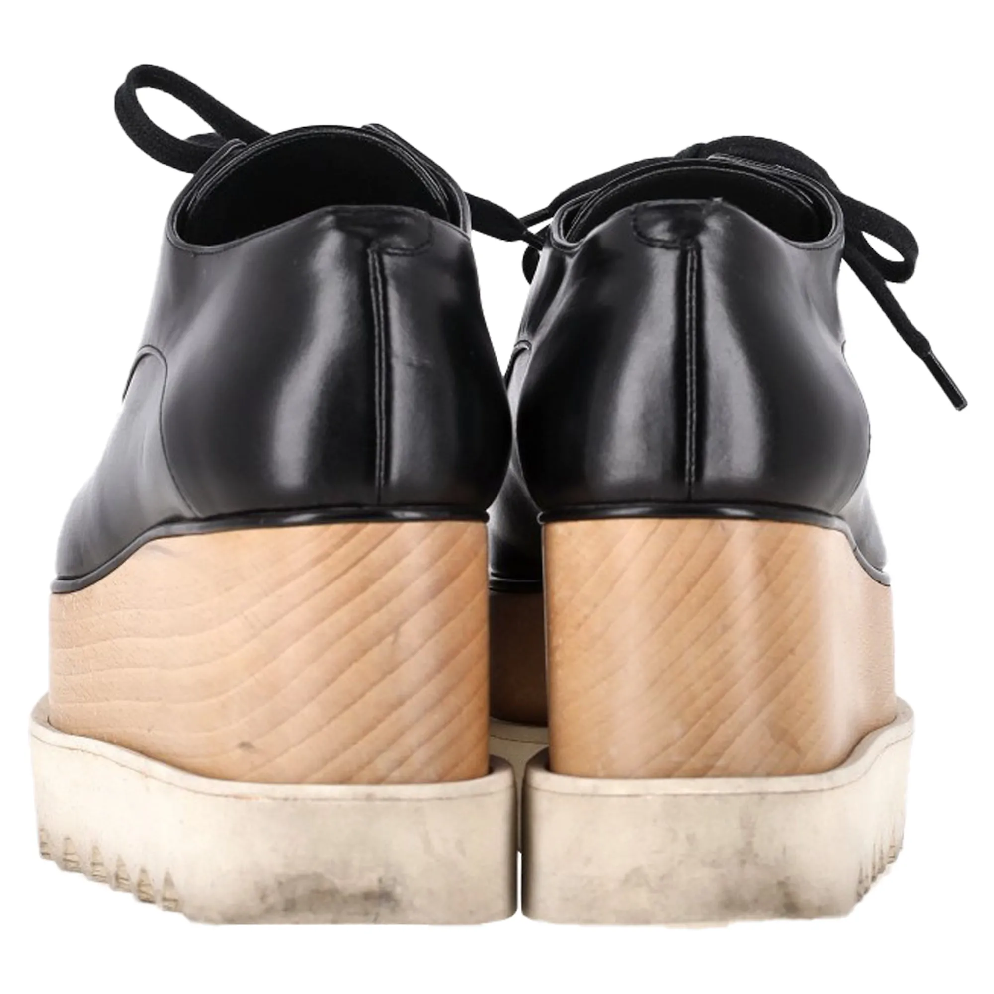 Stella McCartney Elyse Platform Derby Sneakers in Black Faux Leather