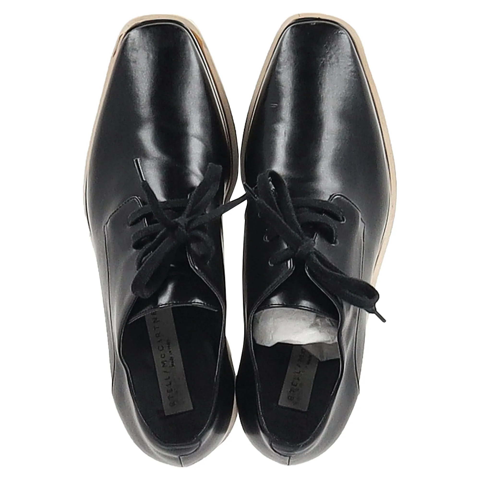 Stella McCartney Elyse Platform Derby Sneakers in Black Faux Leather