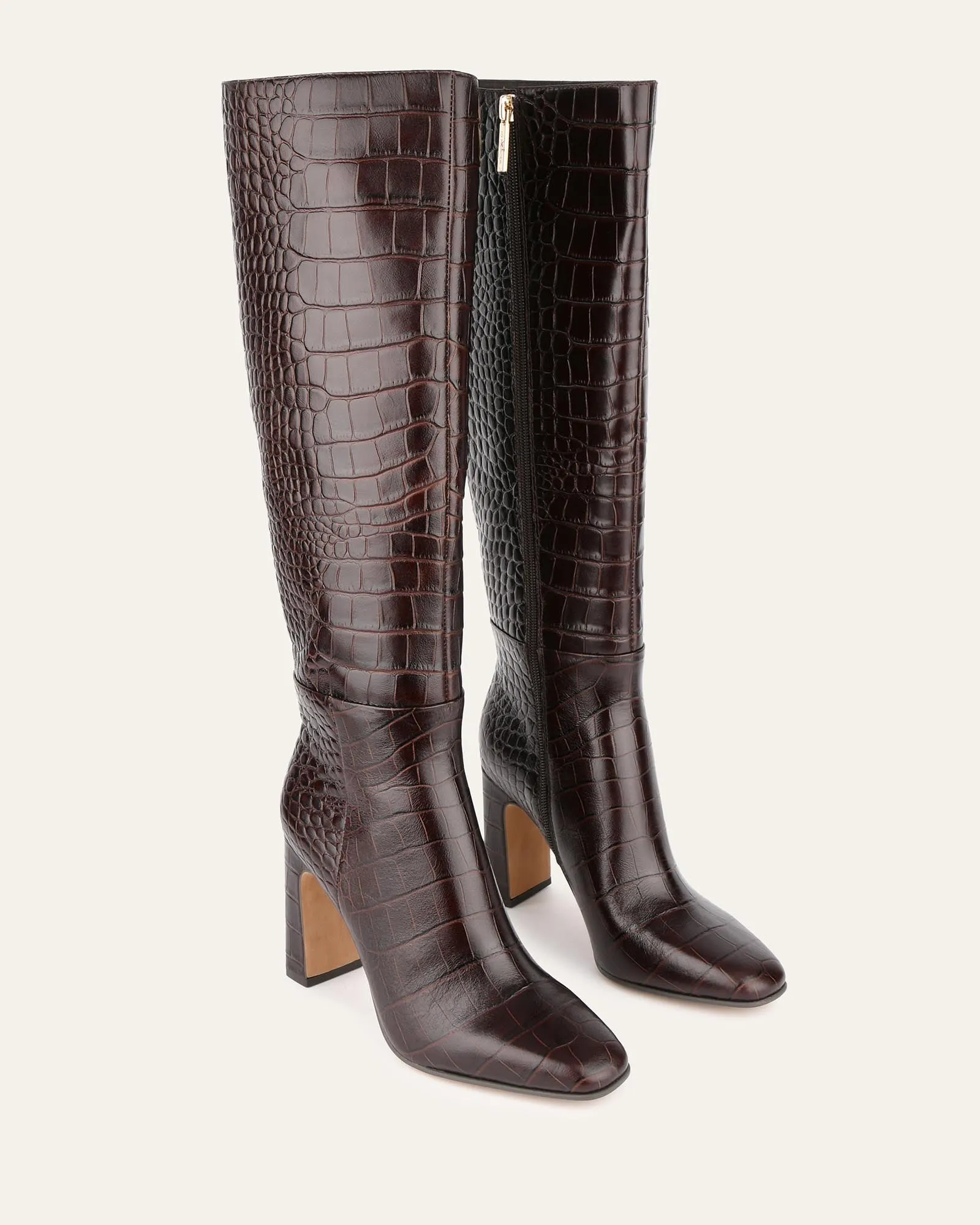 STORMI KNEE BOOTS CHOCOLATE CROC