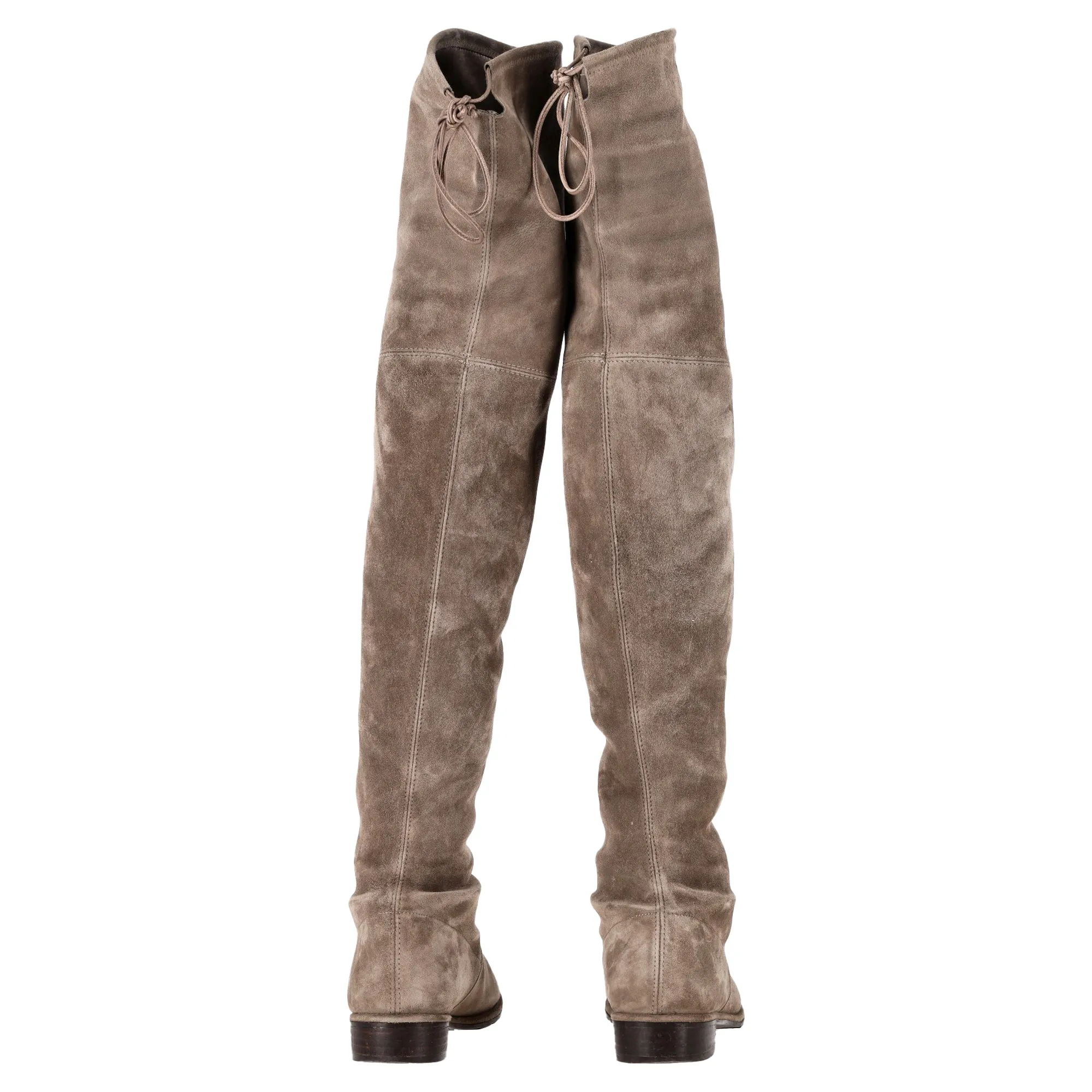 Stuart Weitzman Lowland Thigh-High Boots in Brown Suede
