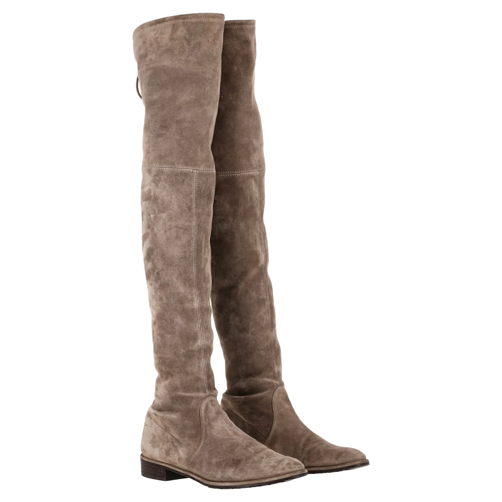 Stuart Weitzman Lowland Thigh-High Boots in Brown Suede