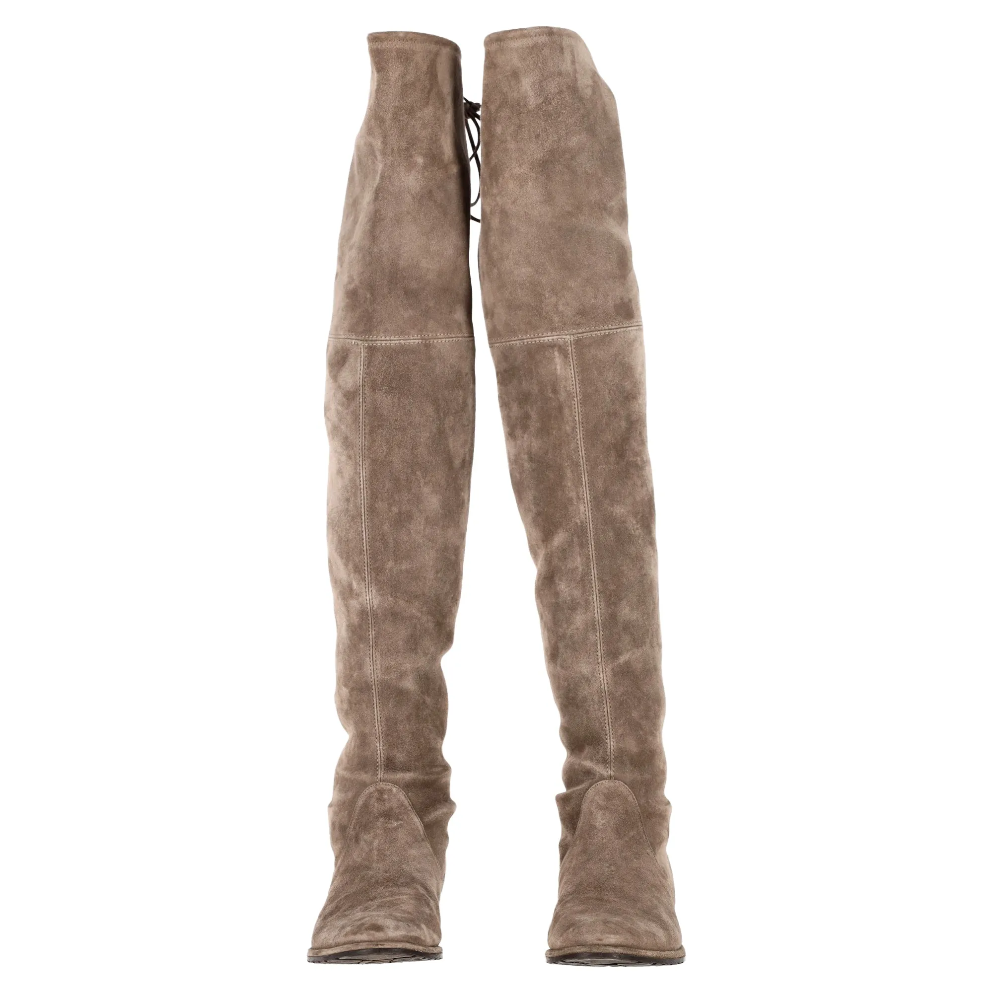 Stuart Weitzman Lowland Thigh-High Boots in Brown Suede