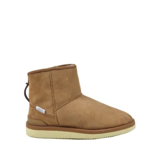 Suede Ankle Boot With Shearling Lining