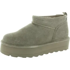 SUPER SHORTY Womens Faux Fur Lined Suede Chukka Boots