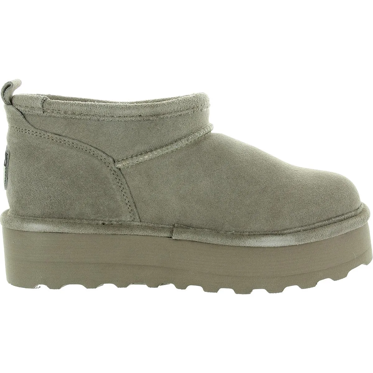 SUPER SHORTY Womens Faux Fur Lined Suede Chukka Boots