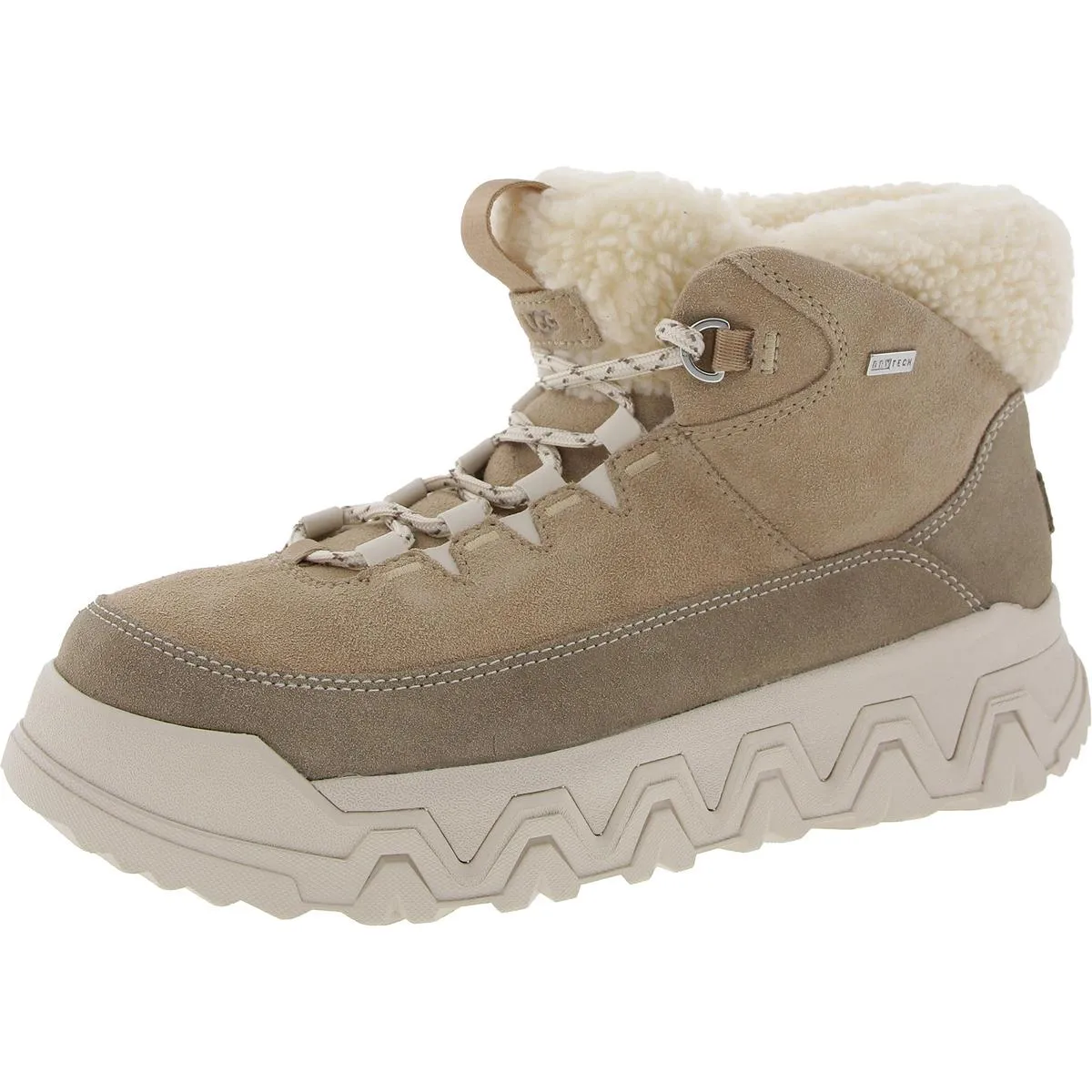 TERRETRAIL COZY LACE Womens Faux Fur Lined Suede Winter & Snow Boots