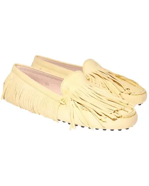 TODs Tassel Fringe Suede Loafer