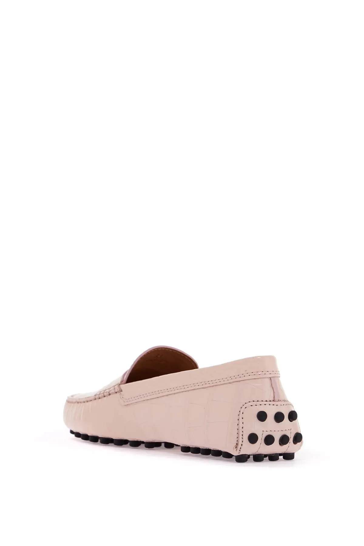 Tod's Women's Crocodile Print Leather Driving Moccas