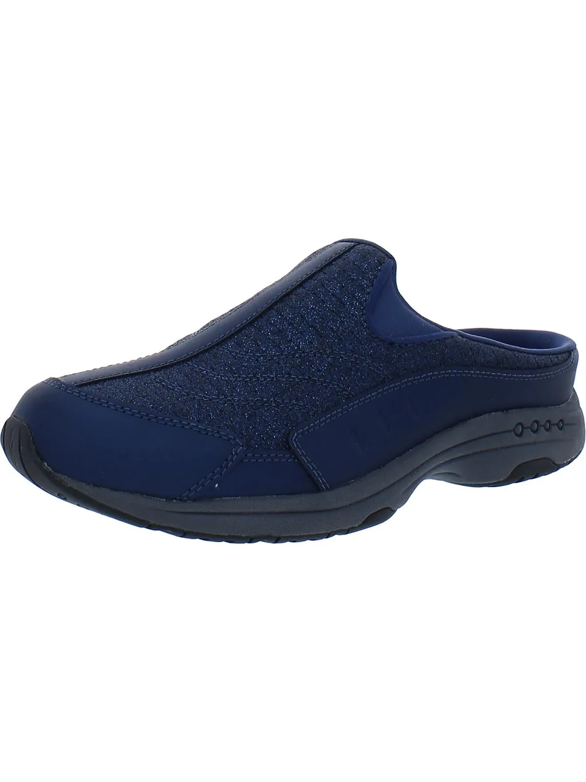 Travel Time Womens Glitter Slip On Mule Sneakers