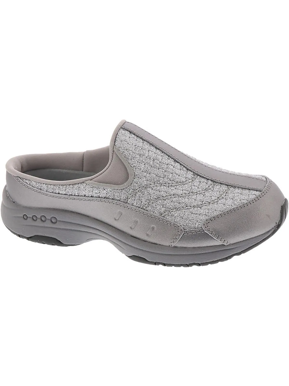 Travel Time Womens Glitter Slip On Mule Sneakers