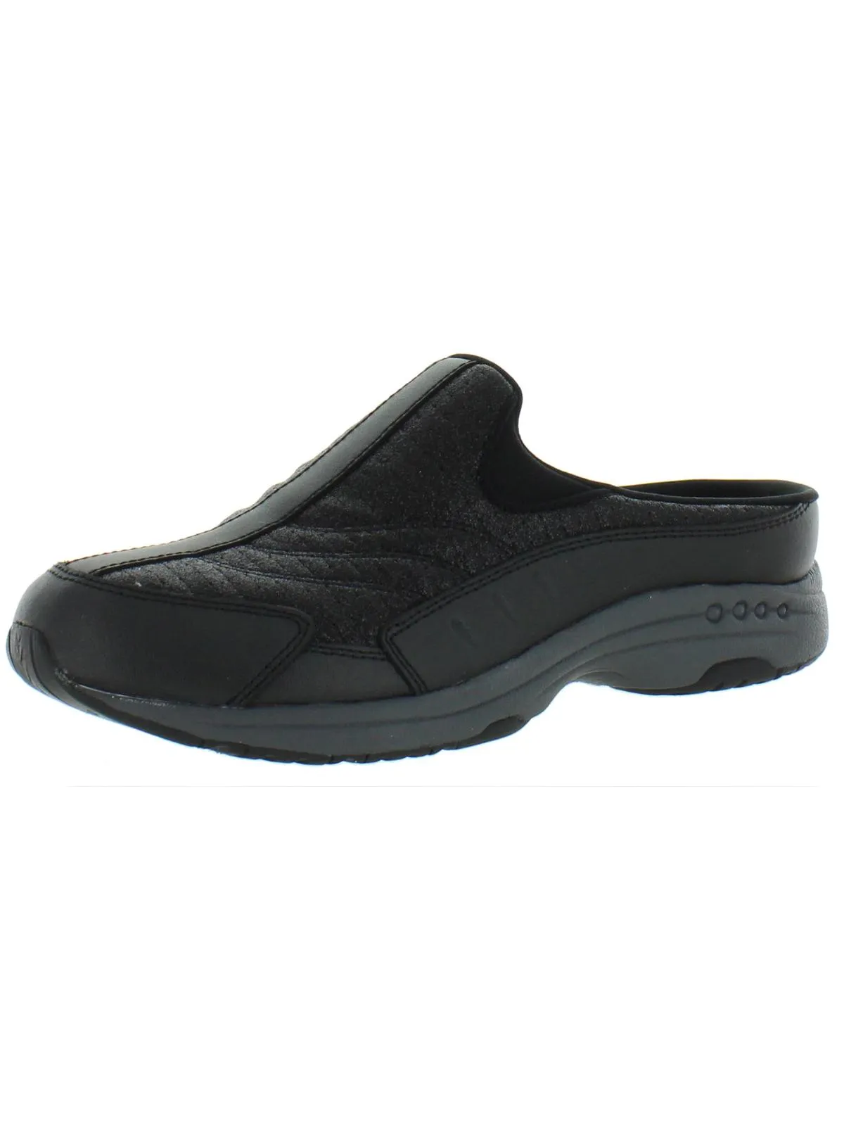 Travel Time Womens Glitter Slip On Mule Sneakers