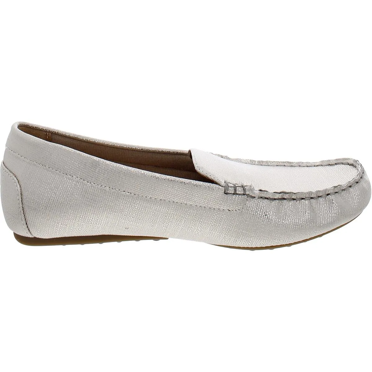 Traveler Womens Faux Leather Slip On Loafers