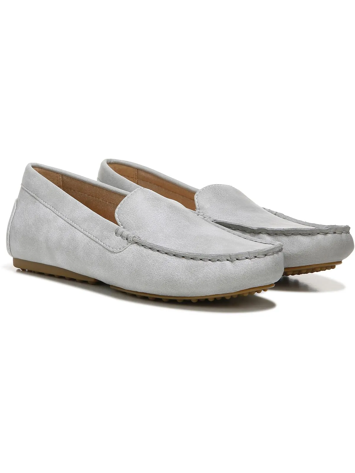 Traveler Womens Faux Leather Slip On Loafers
