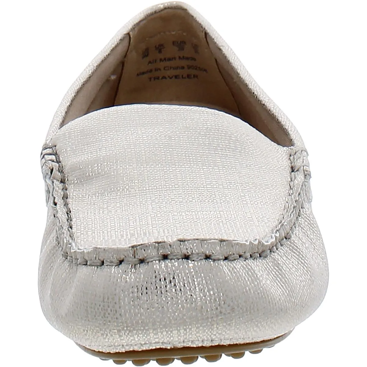 Traveler Womens Faux Leather Slip On Loafers