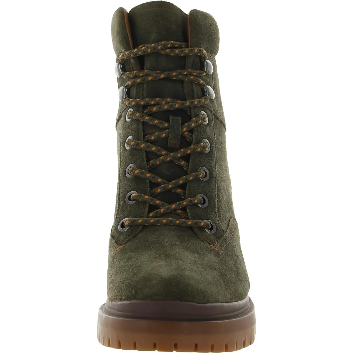 Trillis Womens Lugged Sole Leather Combat & Lace-up Boots