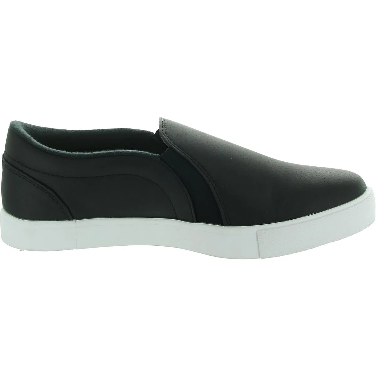 Tustin Fusion Womens Mixed Media Faux Leather Slip-On Sneakers